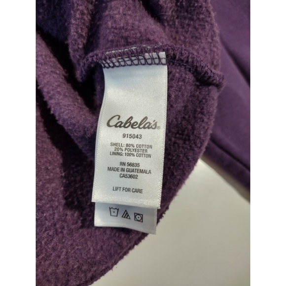 Cabela's purple hooded sweatshirt with kangaroo pocket - Picture 7 of 11